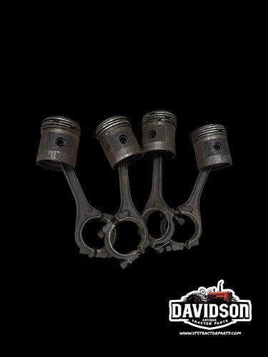 Minneapolis Moline RTU Pistons W/Connecting Rods STD Antique Tractor
