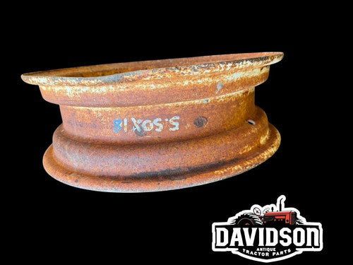 5x18 6 Bolt Front Rim Antique Tractor 3inch Lug Space 4.5 Inch Center Hole