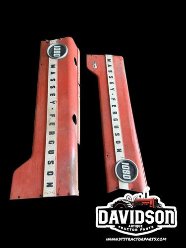 1080 Massey Ferguson Hood Side Panel Pair Antique Tractor NICE