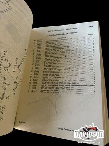 Case 580K Construction King Loader Backhoe Parts Manual Catalog Book 8-3461 2/88