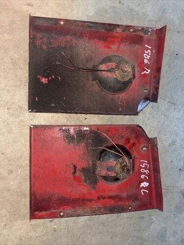 International Harvester 1586 Headlight Cover Panel WORKING PAIR Antique Tractor
