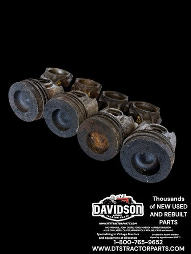 International 585 D206 Pistons/Connecting Rods Set Antique Tractor