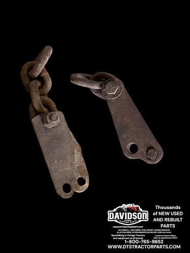 International 574 Hitch Stabilizer Chain Brackets Pair Antique Tractor