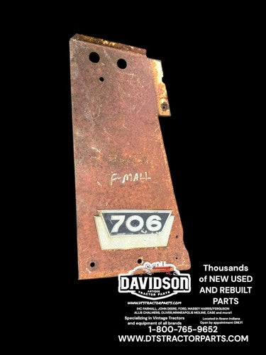 Farmall 706 Tractor front IH Left radiator hood side panel Antique Tractor