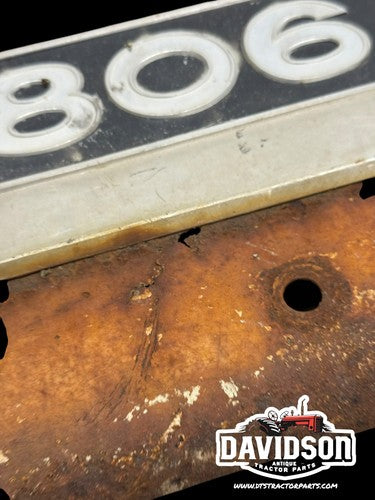 Farmall 806 Tractor IH IHC radiator Left side cover panel W/Emblem