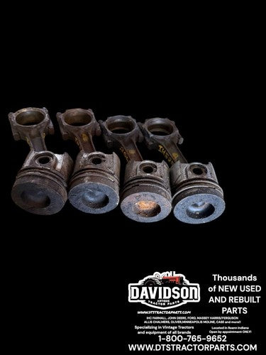 International 585 D206 Pistons/Connecting Rods Set Antique Tractor