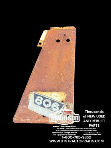IH Farmall 806 RH Right Radiator Side Panel W/Emblem Antique Tractor