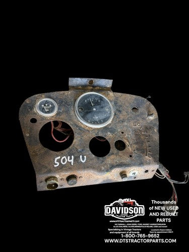 International Farmall 504 IH Utility tractor dash panel w/ tachometer & gauges