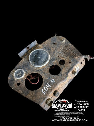 International Farmall 504 IH Utility tractor dash panel w/ tachometer & gauges