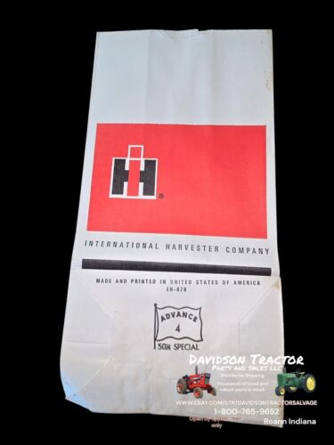International Harvester Parts Bag 1950s Dealership Memorabilia