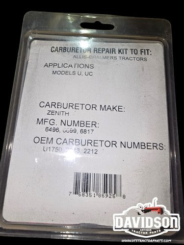 Allis Chalmers U, UC Carburetor Repair Kit U1750 Antique Tractor