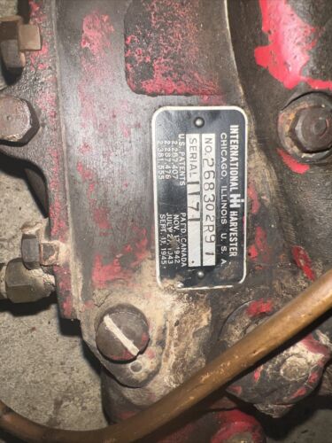 Mcormick SUPER WD9 core injection pump antique tractor