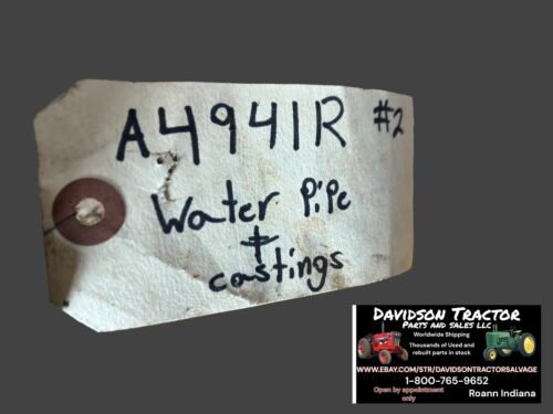 Genuine Used John Deere 60 Tractor Water Pipe With Castings A4952R A4941R