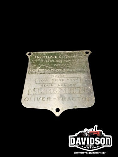 Oliver 77 Diesel Serial Tag Antique Tractor