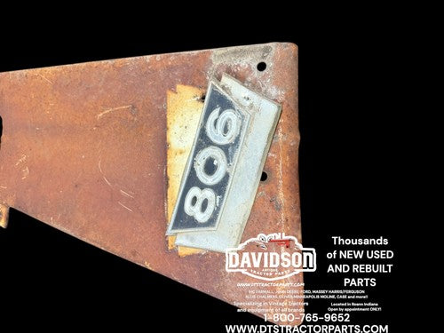 IH Farmall 806 RH Right Radiator Side Panel W/Emblem Antique Tractor
