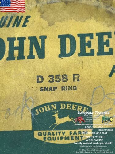 Genuine John Deere New Old Stock Snap Ring D358R