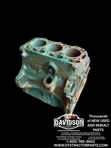 Ford 4000 3 Cyl Diesel Engine Block DONN6015L Good Bare Block Antique Tractor