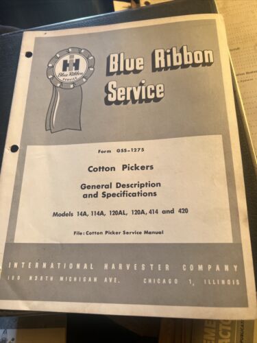 Blue Ribbon Service GSS-1275 Cotton Pickers