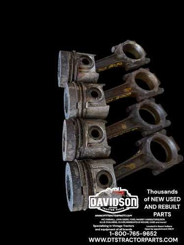 International 585 D206 Pistons/Connecting Rods Set Antique Tractor