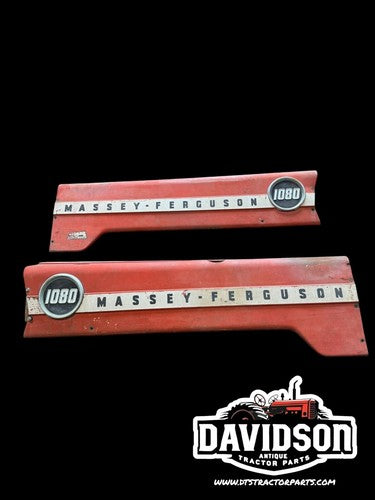 1080 Massey Ferguson Hood Side Panel Pair Antique Tractor NICE