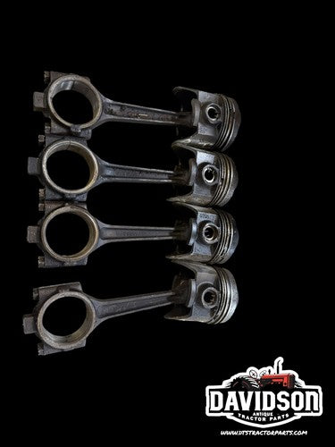 International Farmall 340 Pistons Set W/rods C-135 Antique Tractor