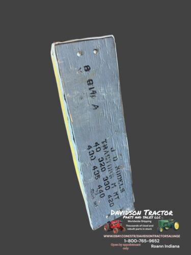 John Deere M MT 40 420 430 435 440 320 330 Rear Seat Cushion Back Rest Yellow