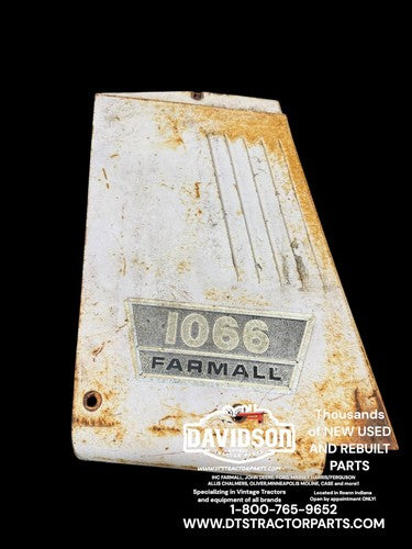 International 1066 Left Radiator Side Panel Antique Tractor
