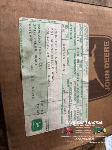 New Old Stock John Deere 720 Diesel Wiring Harness AR-21957