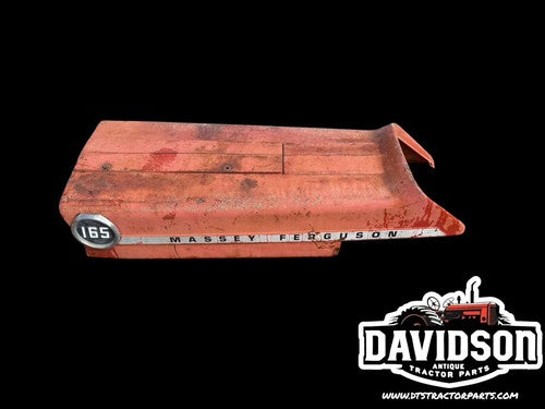 Massey Ferguson 165 Antique Tractor Hood Engine Cover W/ Emblems
