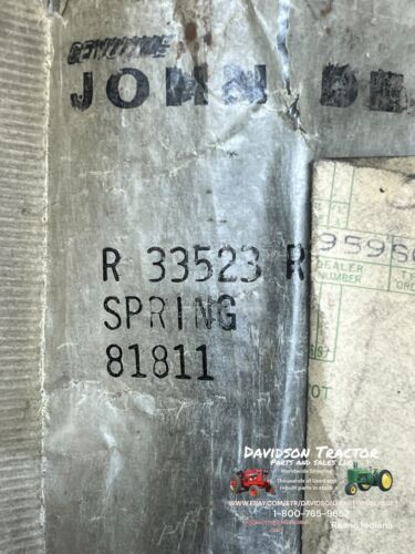 Genuine John Deere R33523R New Old Stock Spring Antique Tractor