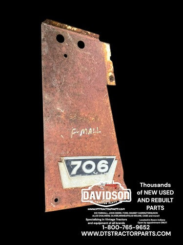Farmall 706 Tractor front IH Left radiator hood side panel Antique Tractor