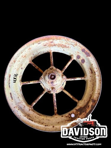John Deere 4x16 Round Spoked Implement Rim 4 Bolt Hub Cap Antique Tractor