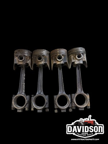 International Farmall 340 Pistons Set W/rods C-135 Antique Tractor