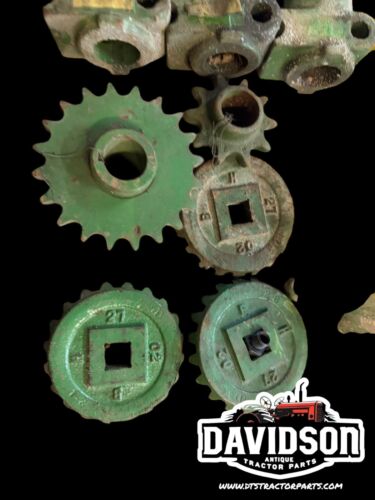 Large John Deere Implement Parts Lot New Old Stock Sprockets Spindles Pulleys