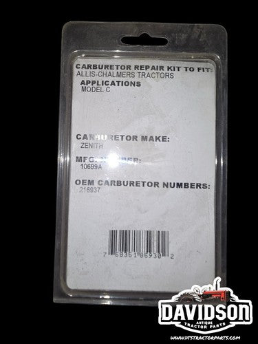 Allis Chalmers C Zenith Complete Carburetor kit 216937 HTC521AV