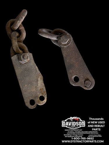 International 574 Hitch Stabilizer Chain Brackets Pair Antique Tractor