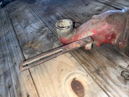 Farmall Super M IH tractor thermostat housing holder bracket tube to radiator
