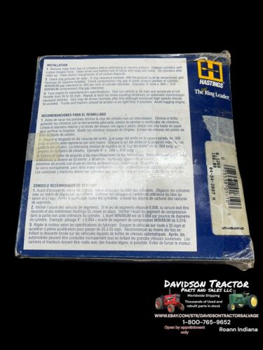 Hastings Piston Ring Kit John Deere 720 Diesel