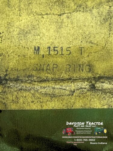 Genuine John Deere M1515T Snap Ring New Old Stock