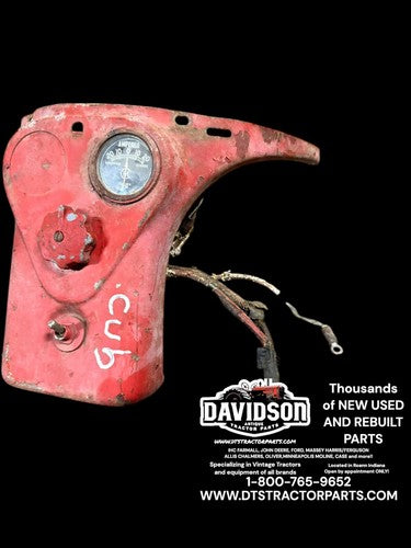 Farmall Cub IH Tractor ORIGINAL dash panel gas tank support w/ switches & gauges