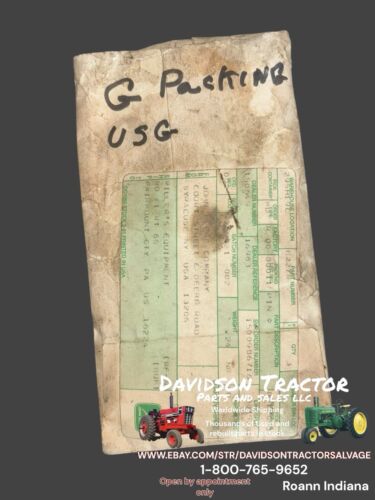 John Deere Unstyled G USG Packing New Old Stock