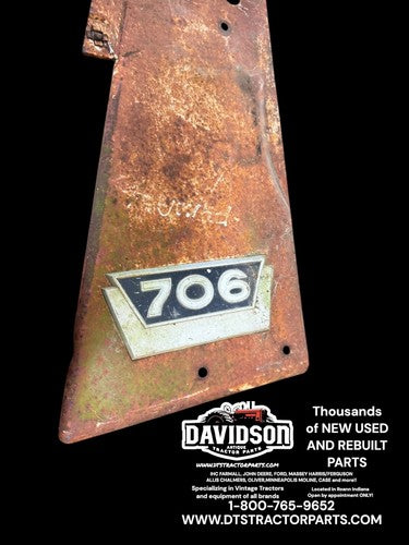 Farmall 706 Tractor front IH Right radiator hood side panel Antique Tractor