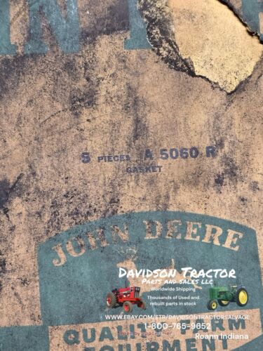 Genuine John Deere A5060R New Old Stock Gaskets (5CT)