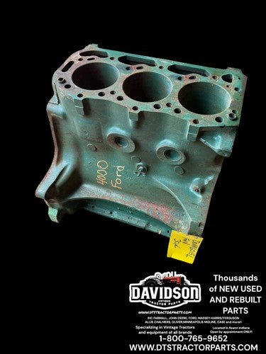 Ford 4000 3 Cyl Diesel Engine Block DONN6015L Good Bare Block Antique Tractor