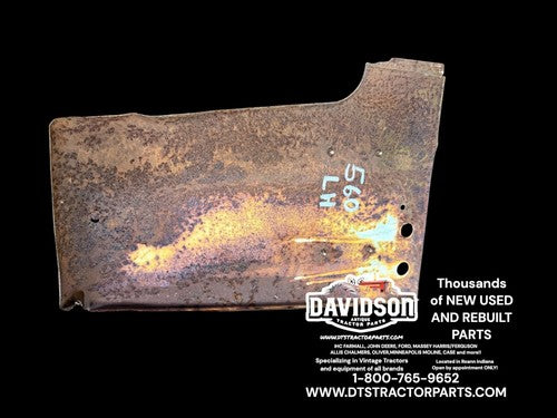 Farmall 560 IH tractor front radiator side hood cover panel w/ emblem Left