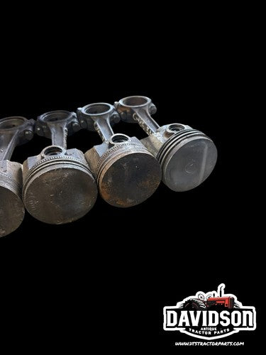 International Farmall 340 Pistons Set W/rods C-135 Antique Tractor