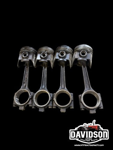 International Farmall 340 Pistons Set W/rods C-135 Antique Tractor