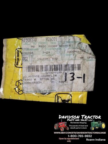 Genuine John Deere R26081 New Old Stock Washer
