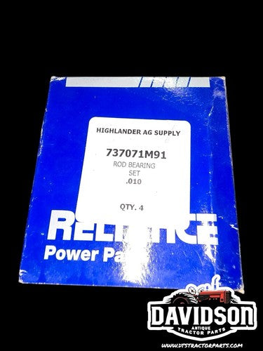 737071M91 Rod Bearing Set .010 Fits Massey Ferguson Tractor 35 50 202 203 204