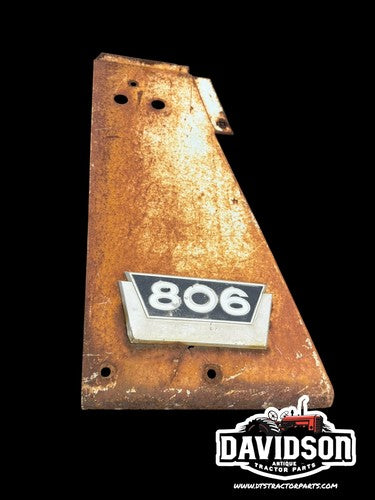 Farmall 806 Tractor IH IHC radiator Left side cover panel W/Emblem